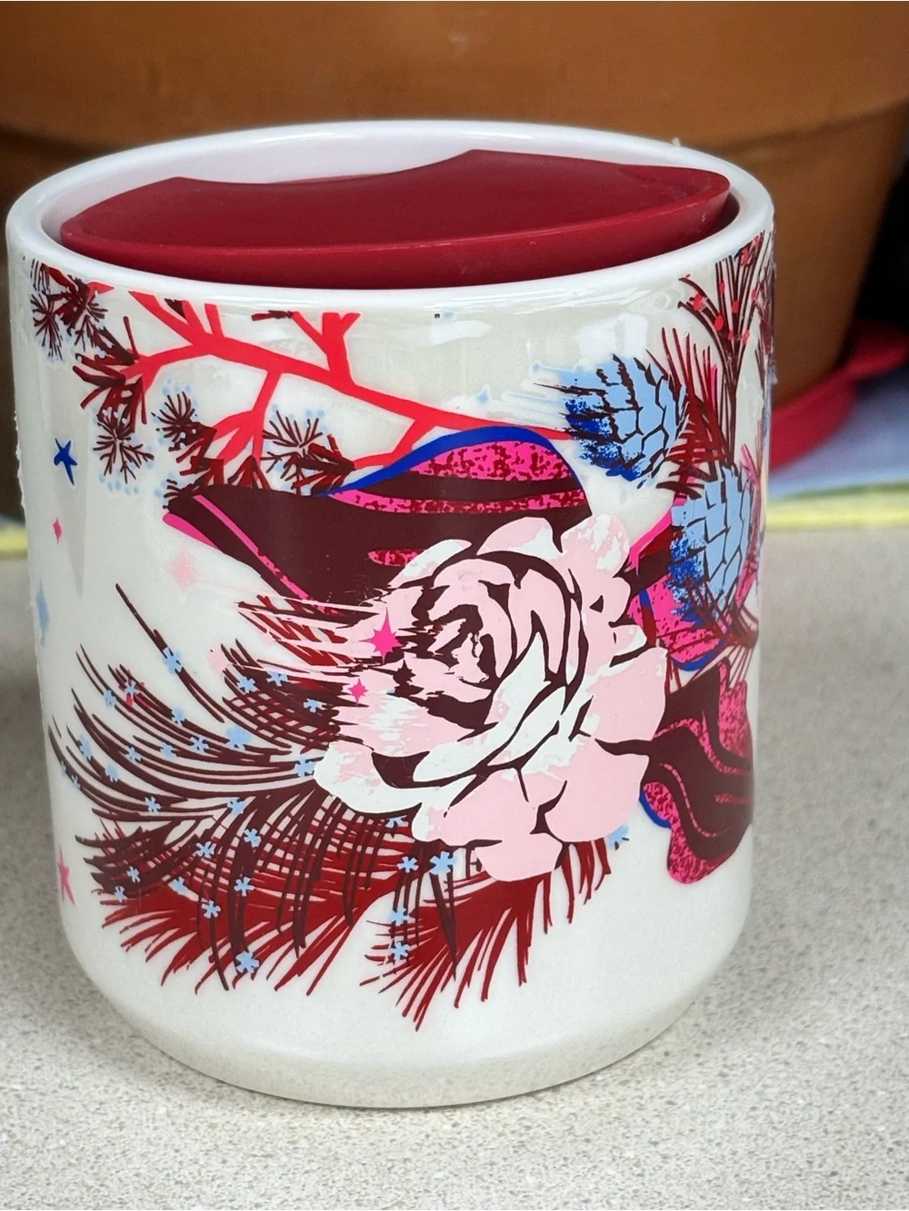 Starbucks 2023 Holiday Ceramic Lidded Mug